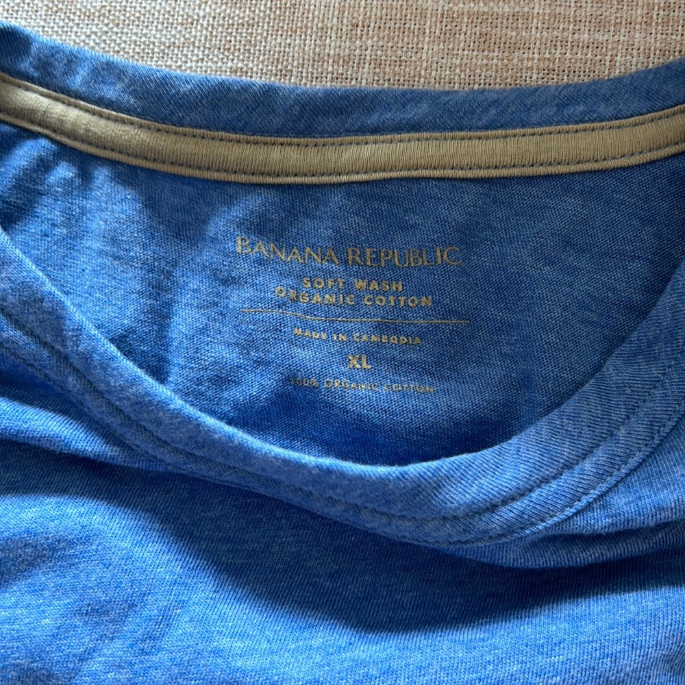 Men’s baby blue XL soft wash organic cotton tee